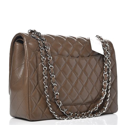 be social chanel classic maxi double flap bag quilted caviar|Chanel Maxi Classic Caviar Double Flap Bag .